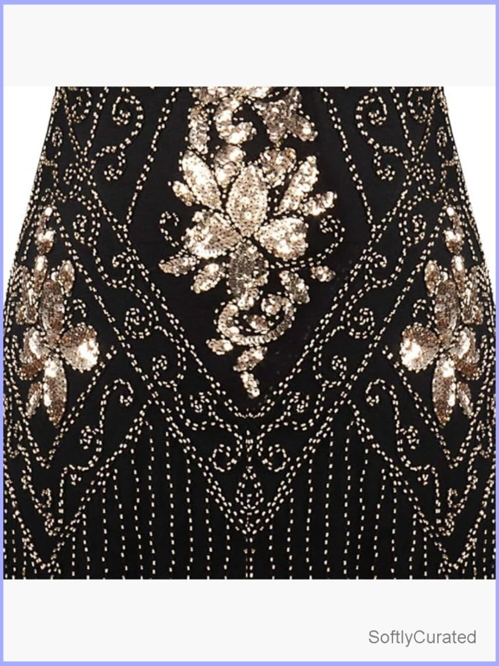 Plus Size 1920s Flapper Fringed Sequin Cocktail Dress with Accessories - Picture 5 of 6